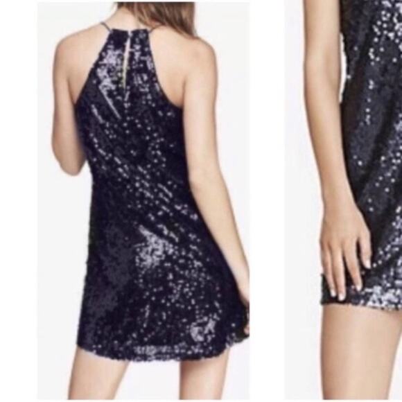 Express Grey Sequin Cami Mini Dress Small NWOT - Picture 4 of 7